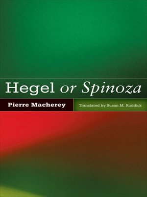 cover image of Hegel or Spinoza